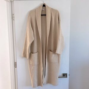 Mango long cardigan coat | blush color | size S-M